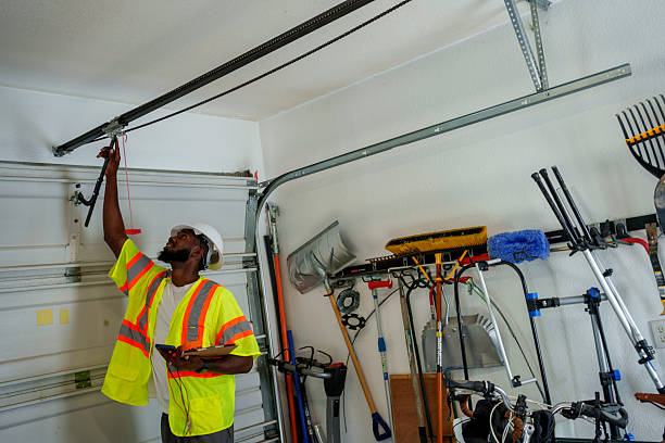Professional Garage Door Roller Replacement technician working in Thorp, WI